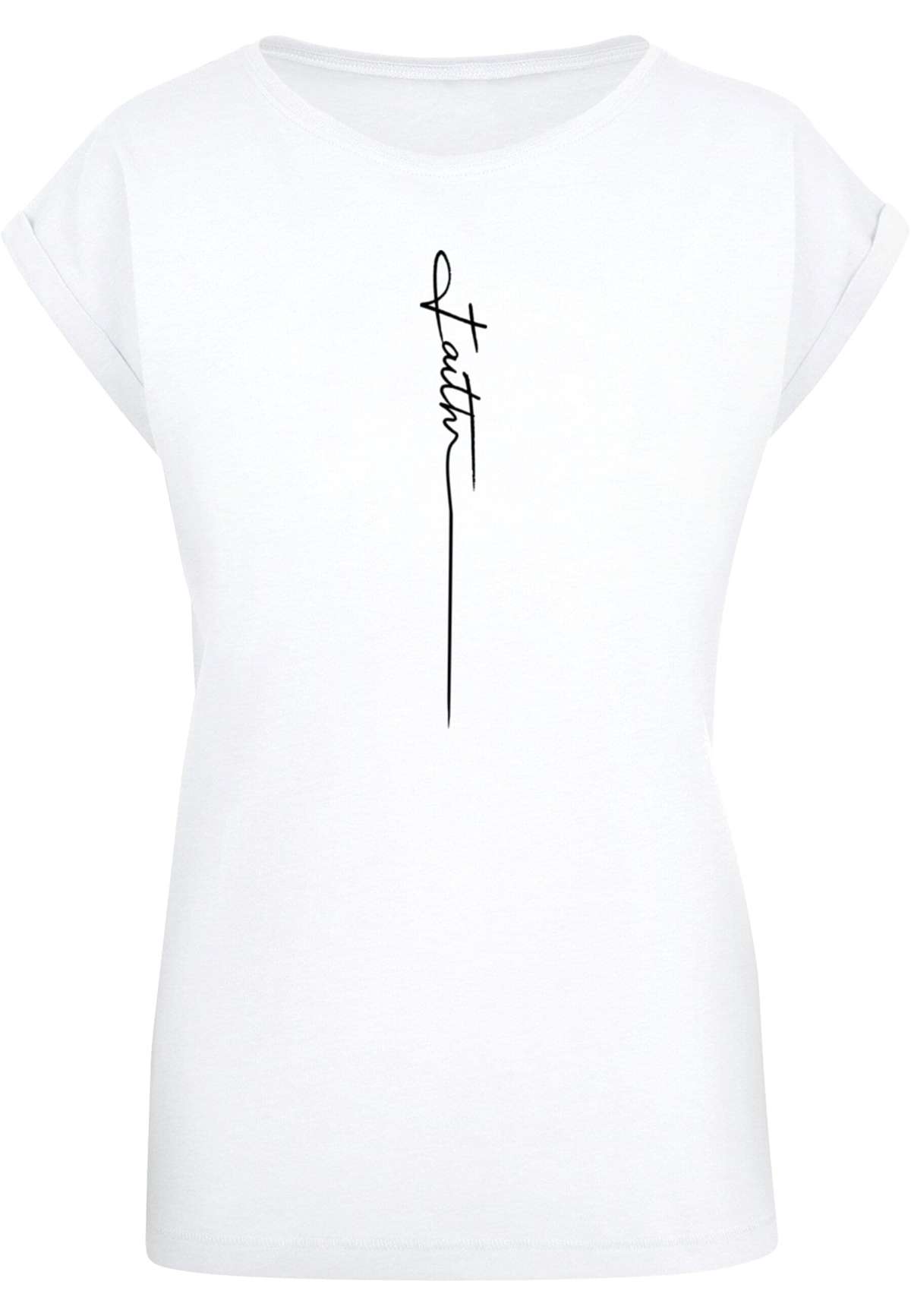 футболка Damen Ladies Faith Extended Shoulder Tee