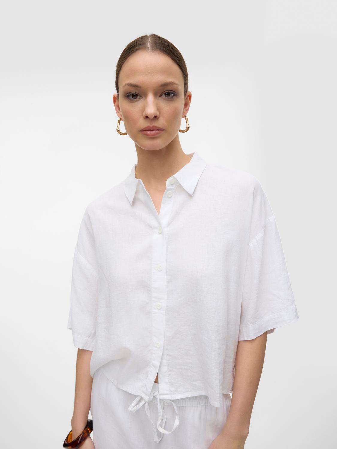 Рубашка-блузка »VMLINN LINEN 2/4 SHORT SHIRT WVN NOOS«