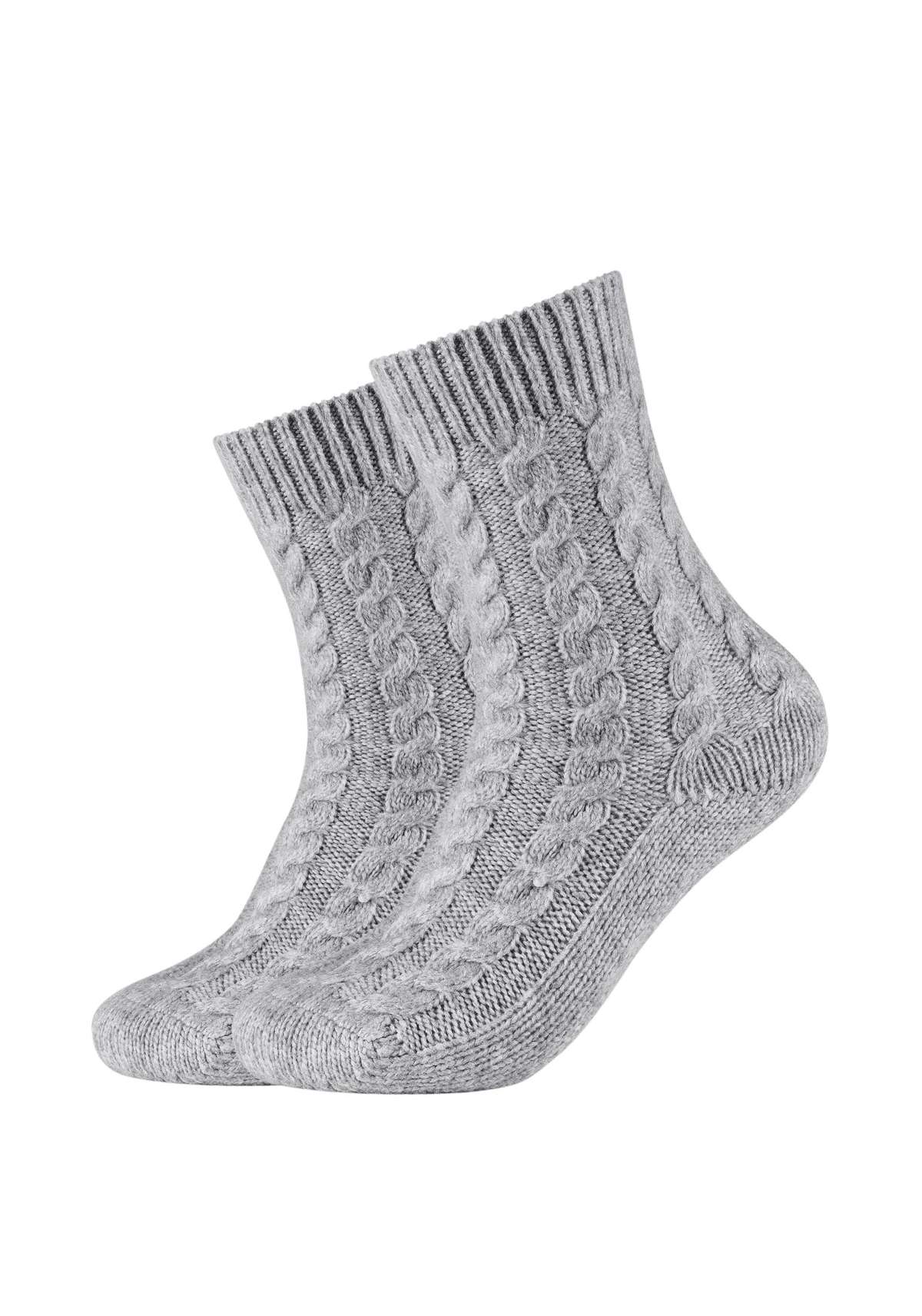 Носки Socken Cosy Kuschelsocken Flauschig Warm Damen Zopfmuster Lang