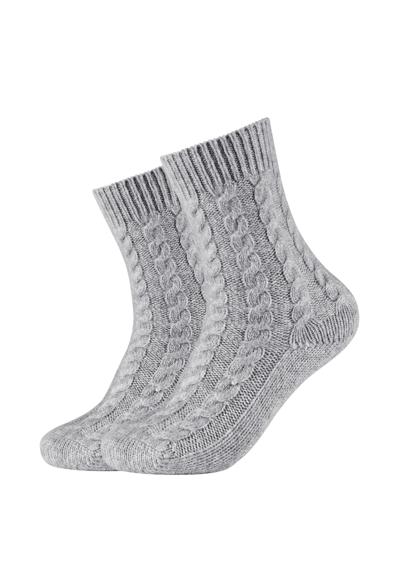 Носки Socken Cosy Kuschelsocken Flauschig Warm Damen Zopfmuster Lang