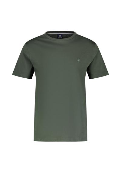 футболка»LERROS Basic T-Shirt mit Logostitch, unifarben«