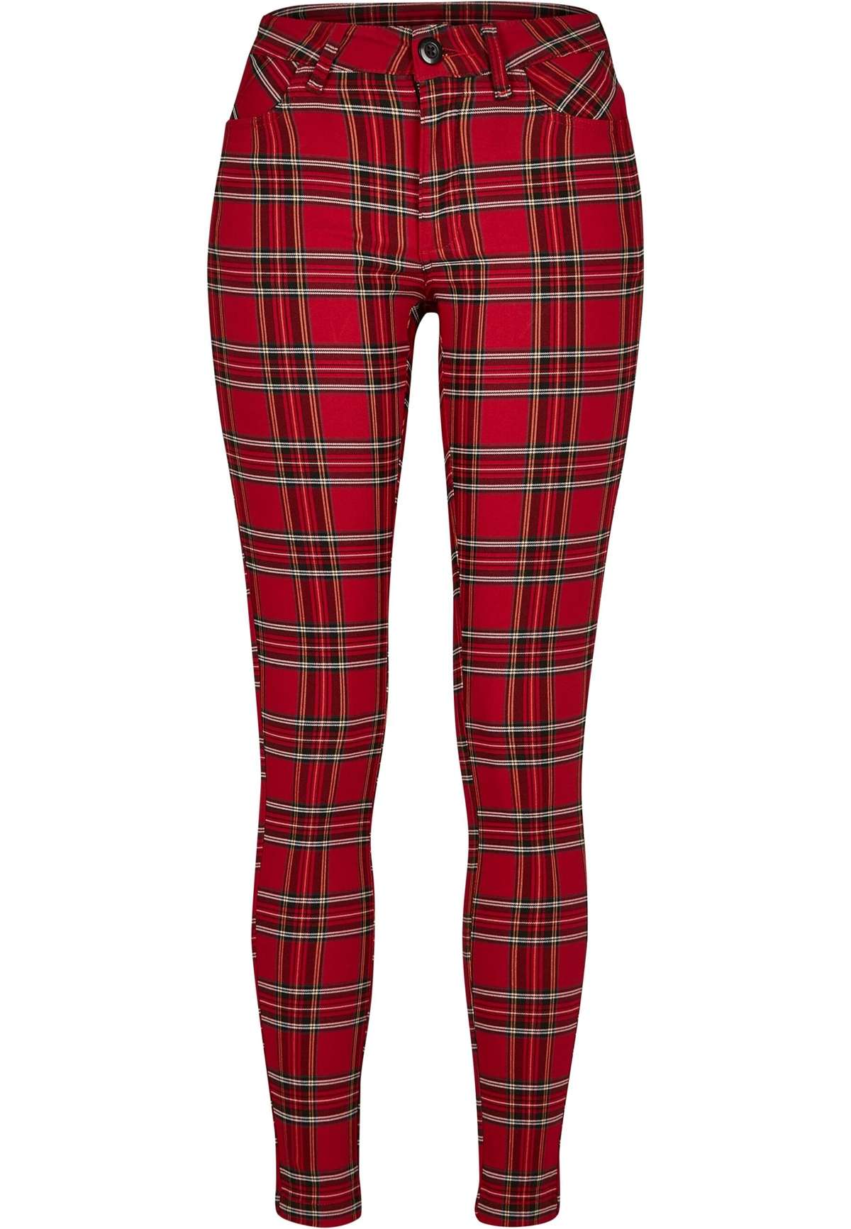 Тканевые брюки Urban Classics Damen Ladies Skinny Tartan Pants