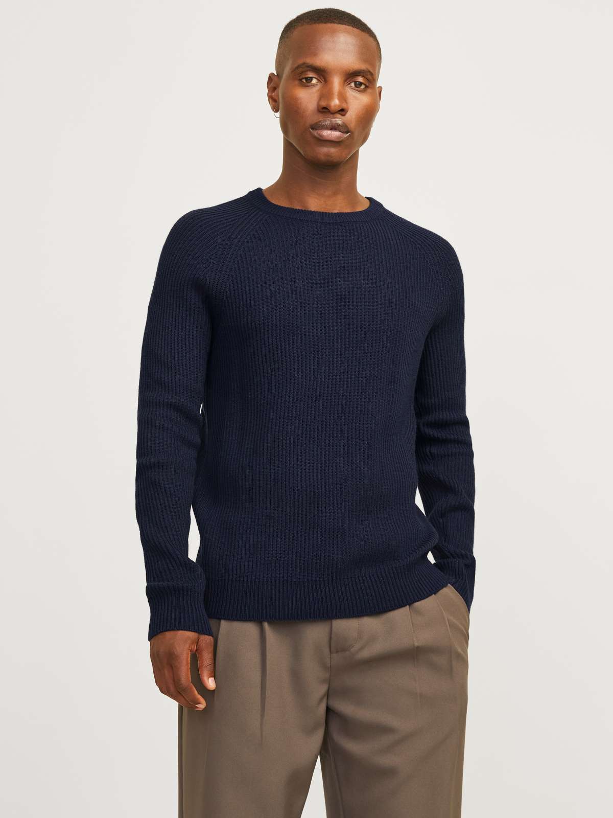 Свитер с круглым вырезом JJPANNEL KNIT CREW NECK AW24