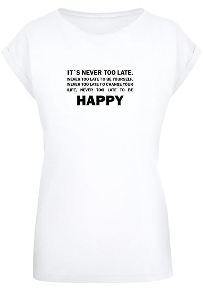 футболка »Damen Ladies Never Too Late Extended Shoulder Tee«