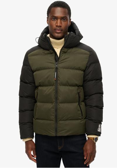 Стеганая куртка с капюшоном HOOD COLOUR BLOCK SPORT PUFFER