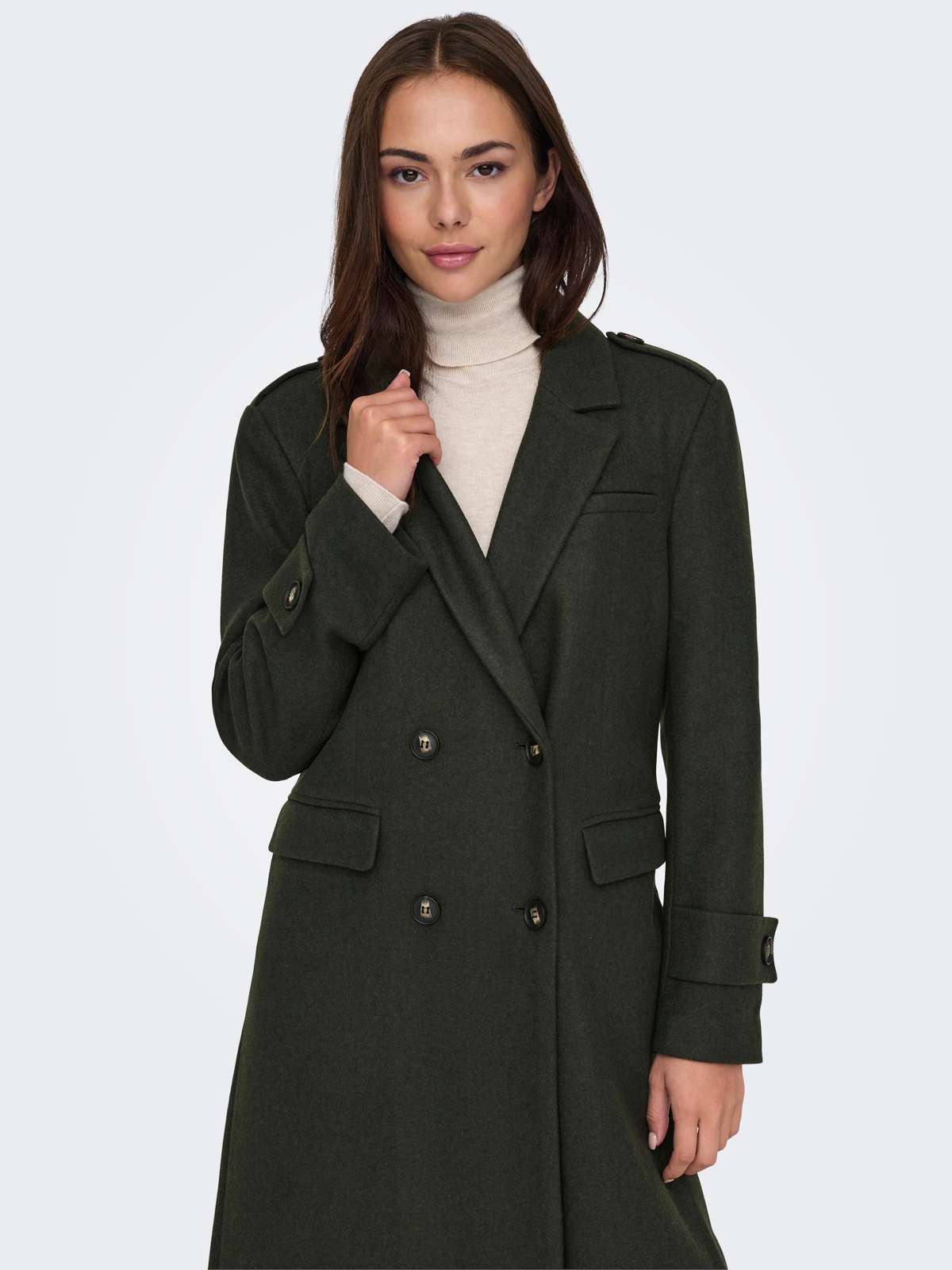 Длинное пальто ONLNANCY LIFE MILI LONG COAT CC OTW