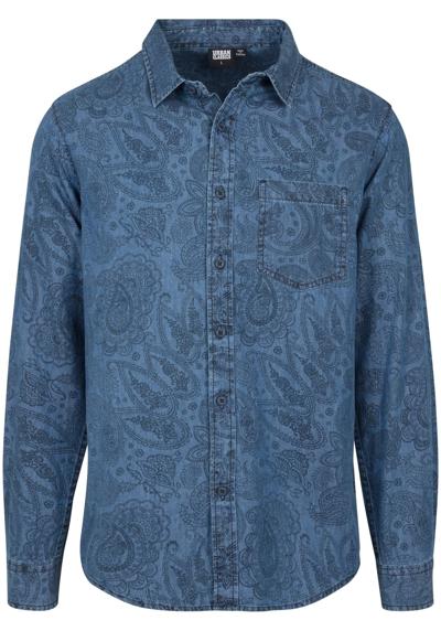 Рубашка с длинным рукавом Urban Classics Herren Printed Paisley Denim Shirt