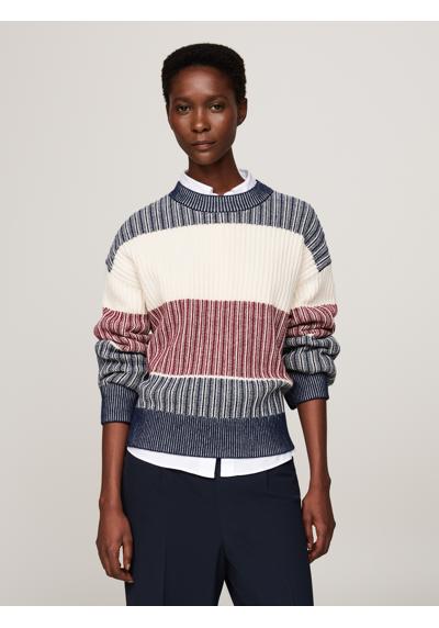 Вязаный свитер с полоской Tommy Hilfiger Global Stripe GLOBAL STP ALL OVER SWEATER