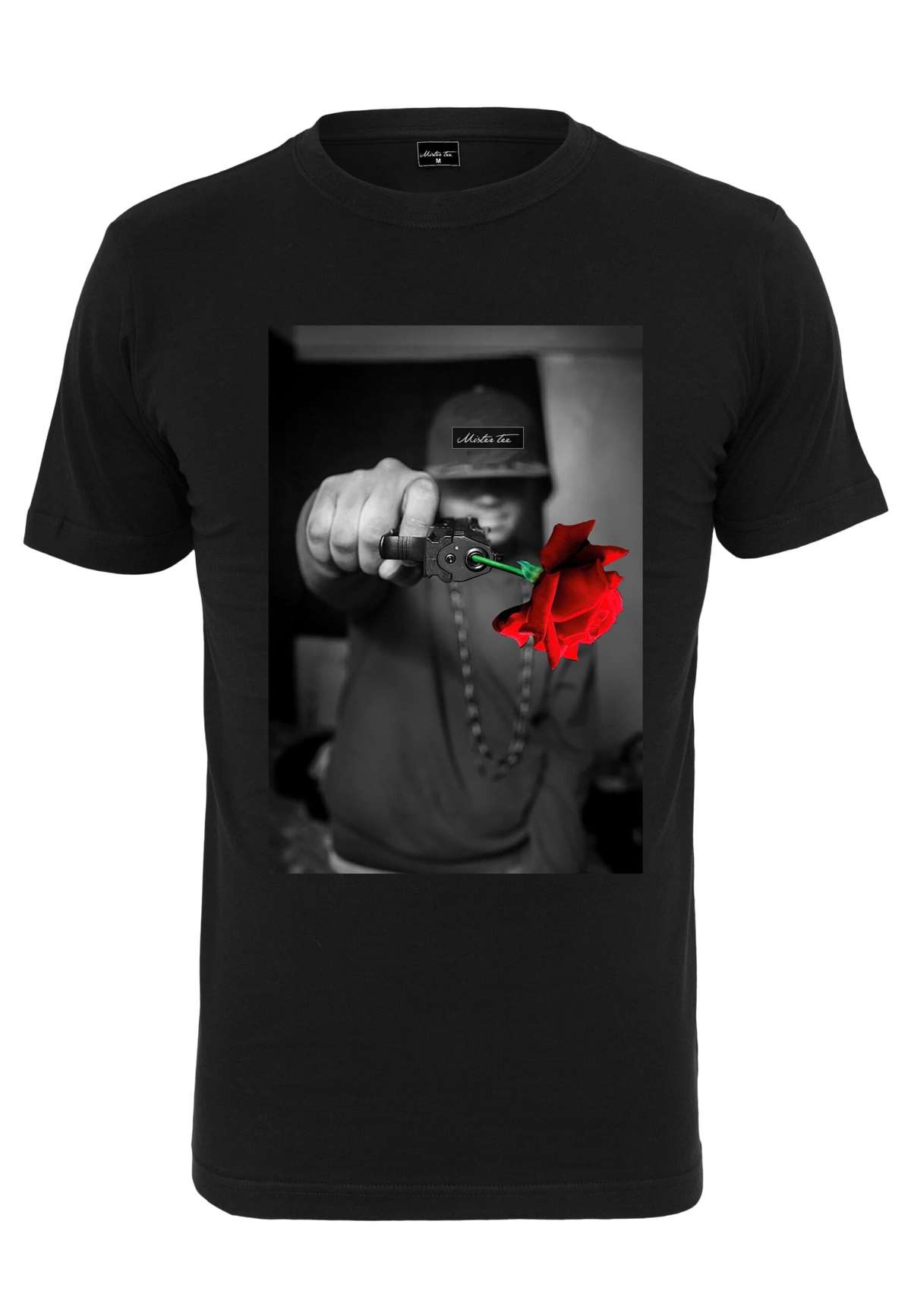 футболка Herren Mister Tee Pistol Rose Tee