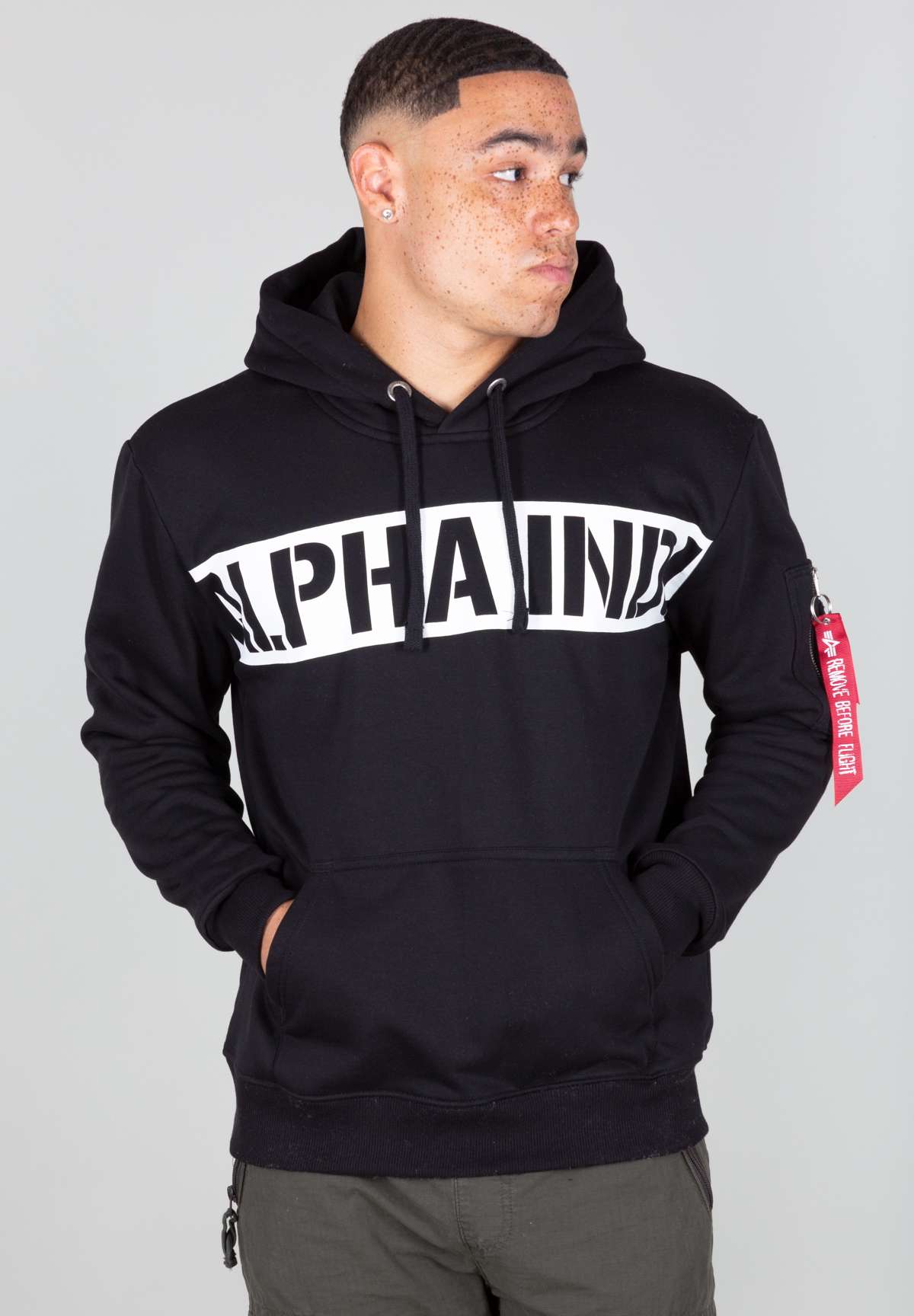 Толстовка с капюшоном»Men - Hoodies Printed Stripe Hoodie«