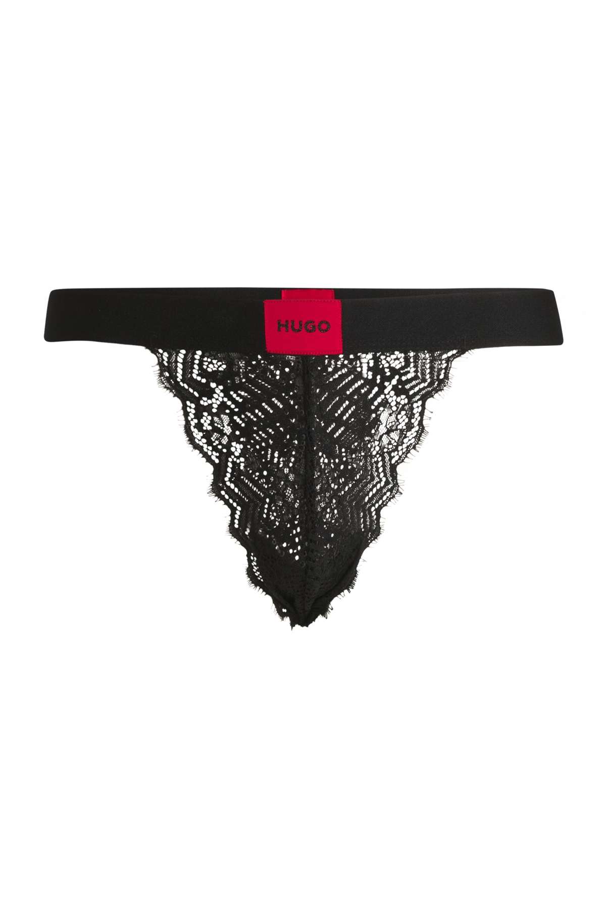 Т-стринги с лейблом Hugo на манжетах. THONG LACE