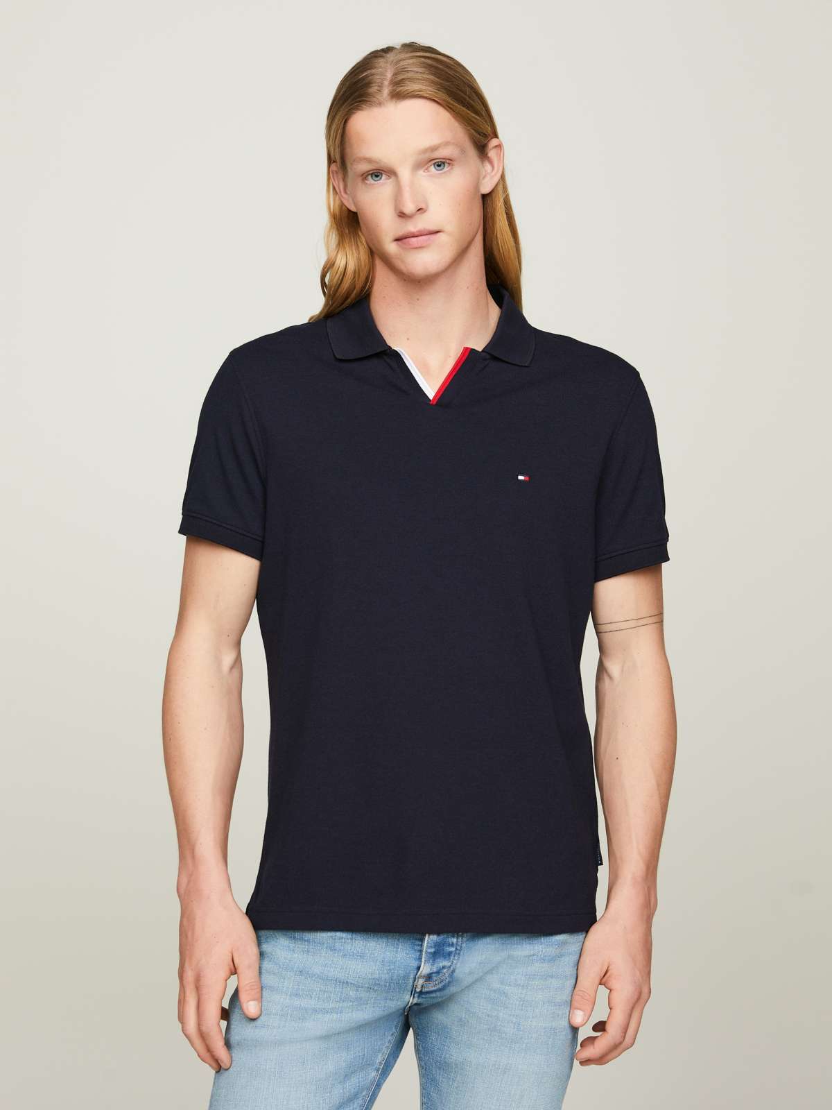 рубашка поло»RWB TIPPED V COLLAR REG POLO«