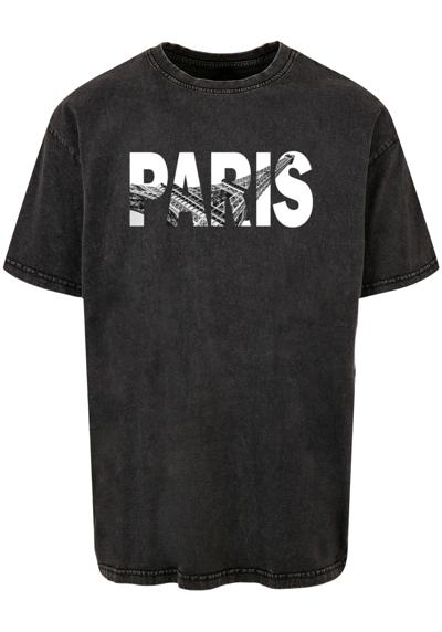 футболка Herren Paris Eiffel Tower Acid Washed Oversize Tee