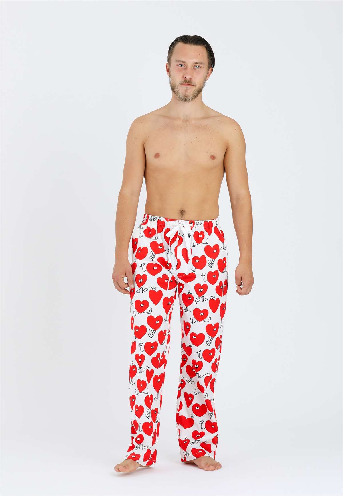 Брюки из ткани с принтом в виде сердечек Pants Valentines