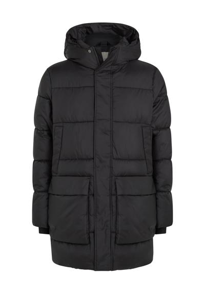 Короткое пальто с нашивкой-логотипом LONG HOODED QUILT PUFFER MW