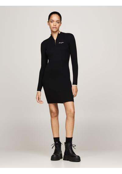 Вязаное платье с блестками »TJW METALLIC TIP ZIP SWTR DRESS«