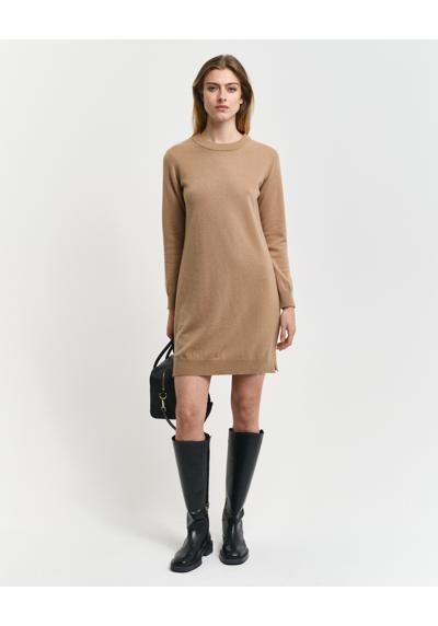 Трикотажное платье с разрезами по бокам SUPERFINE LAMBSWOOL DRESS