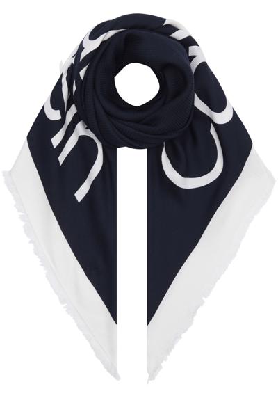 Модный шарф с надписью-логотипом