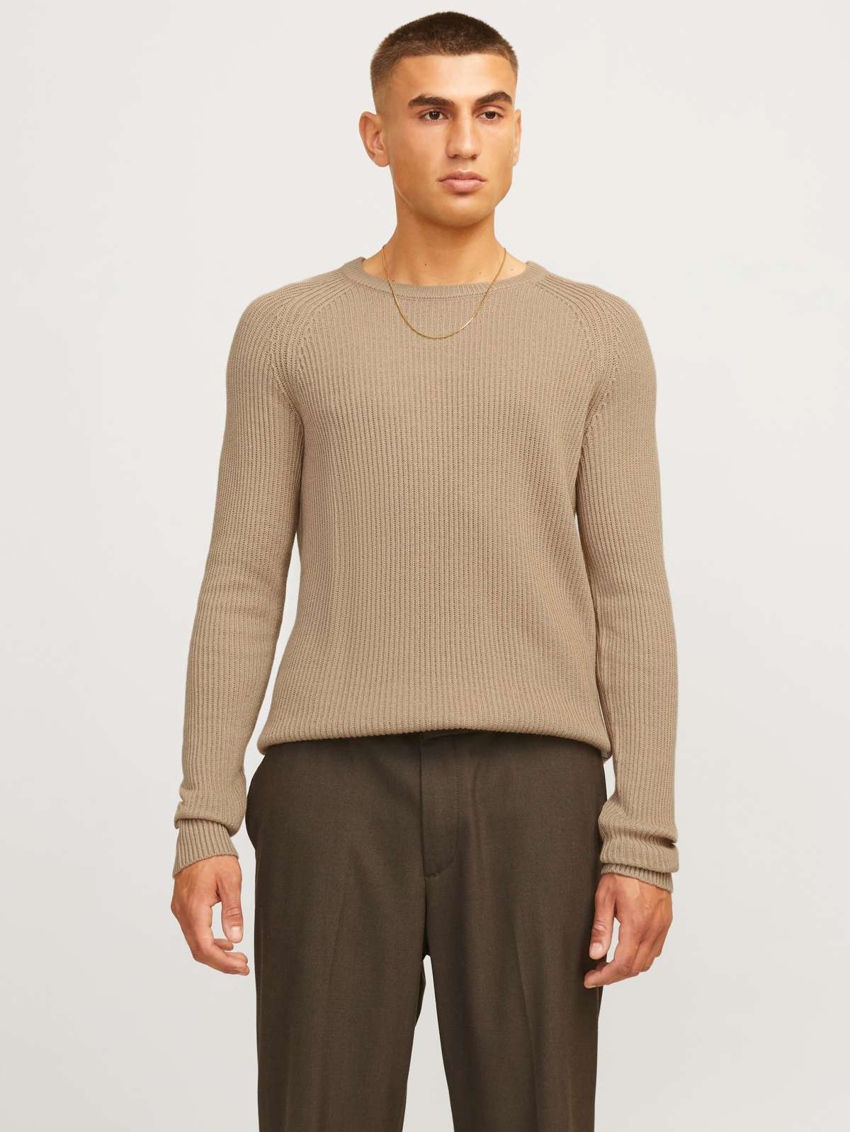 Свитер с круглым вырезом»JJPANNEL KNIT CREW NECK AW24«