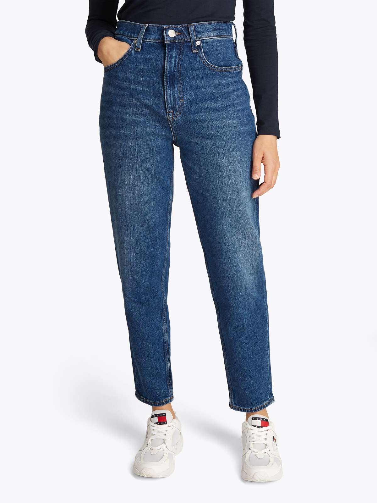 Джинсы Mom с вышивкой логотипа Tommy Jeans - High waist - Mom-Jeans