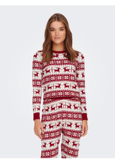 Рождественский свитер ONLXMAS COMFY SNOWFLAKE L/S PULLOVER KNT