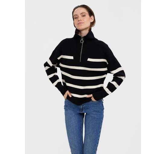 Тройер »VMSABA STRIPE LS HIGHNECK BLOUSE GA NOOS«