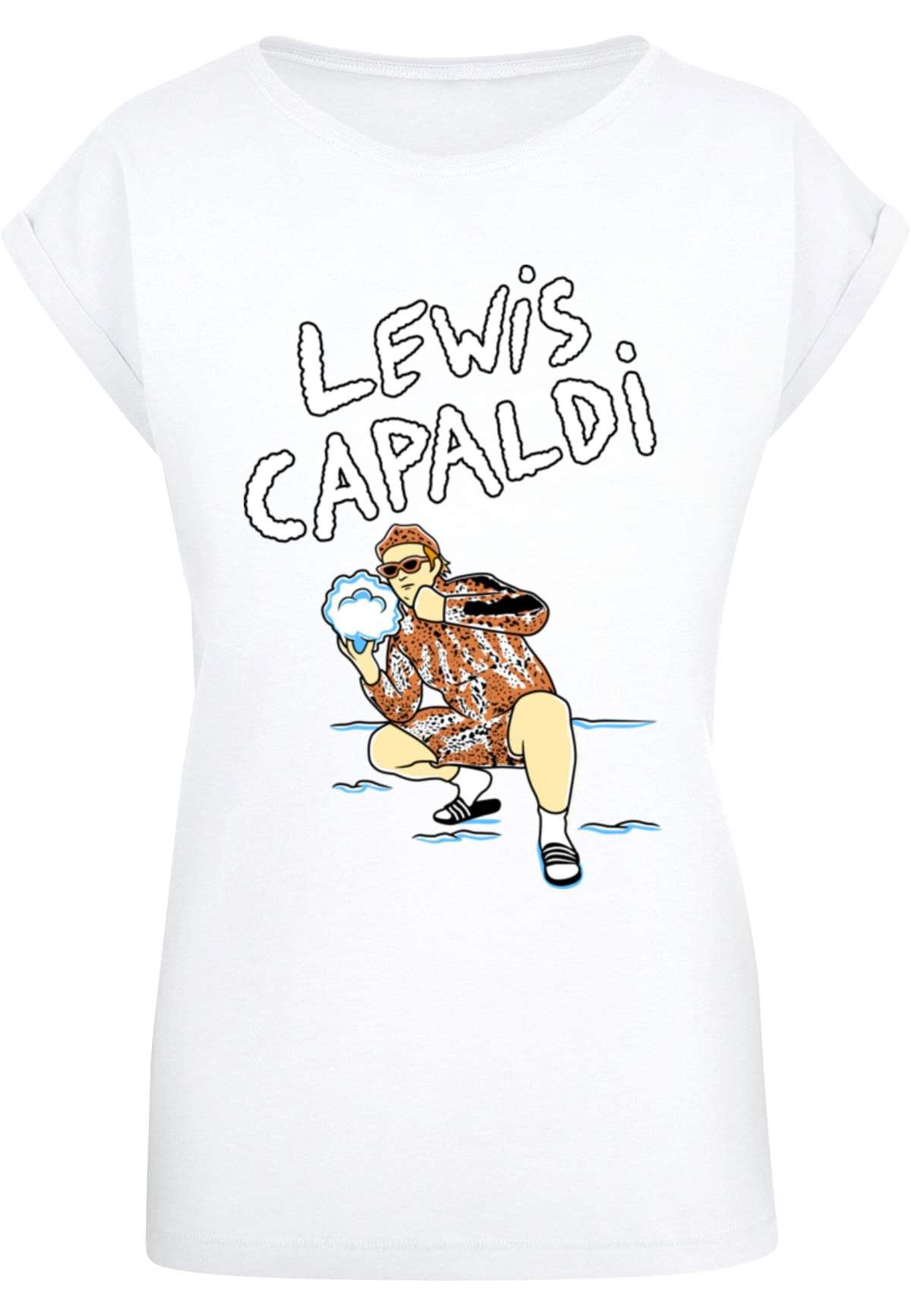 футболка »Damen Ladies Lewis Capaldi - Snowleopard T-Shirt«