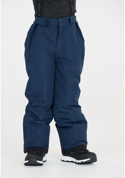 Лыжные брюки со съемными подтяжками.