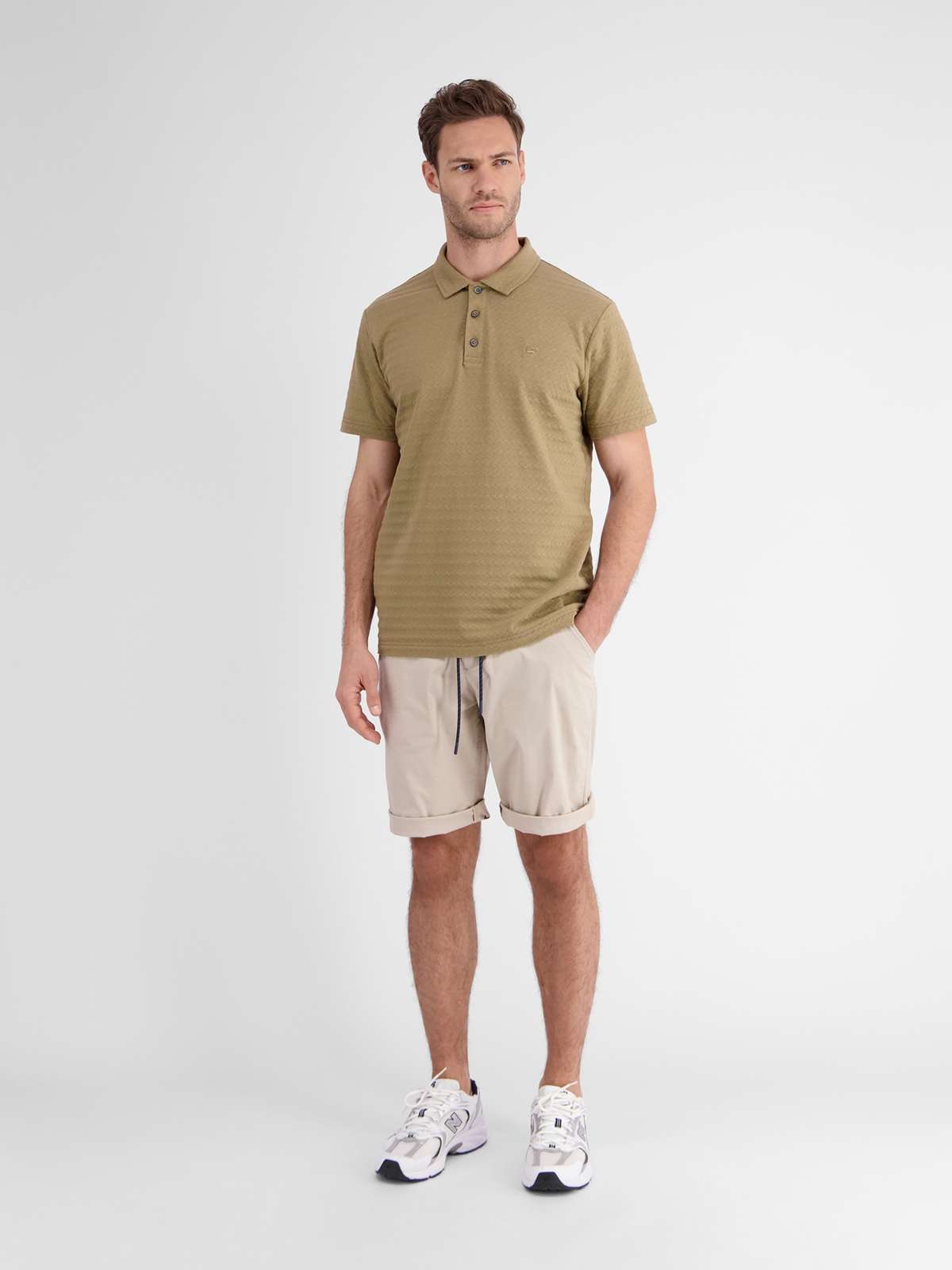 рубашка поло»LERROS Herren Poloshirt, tonal-sommerlich gemustert«