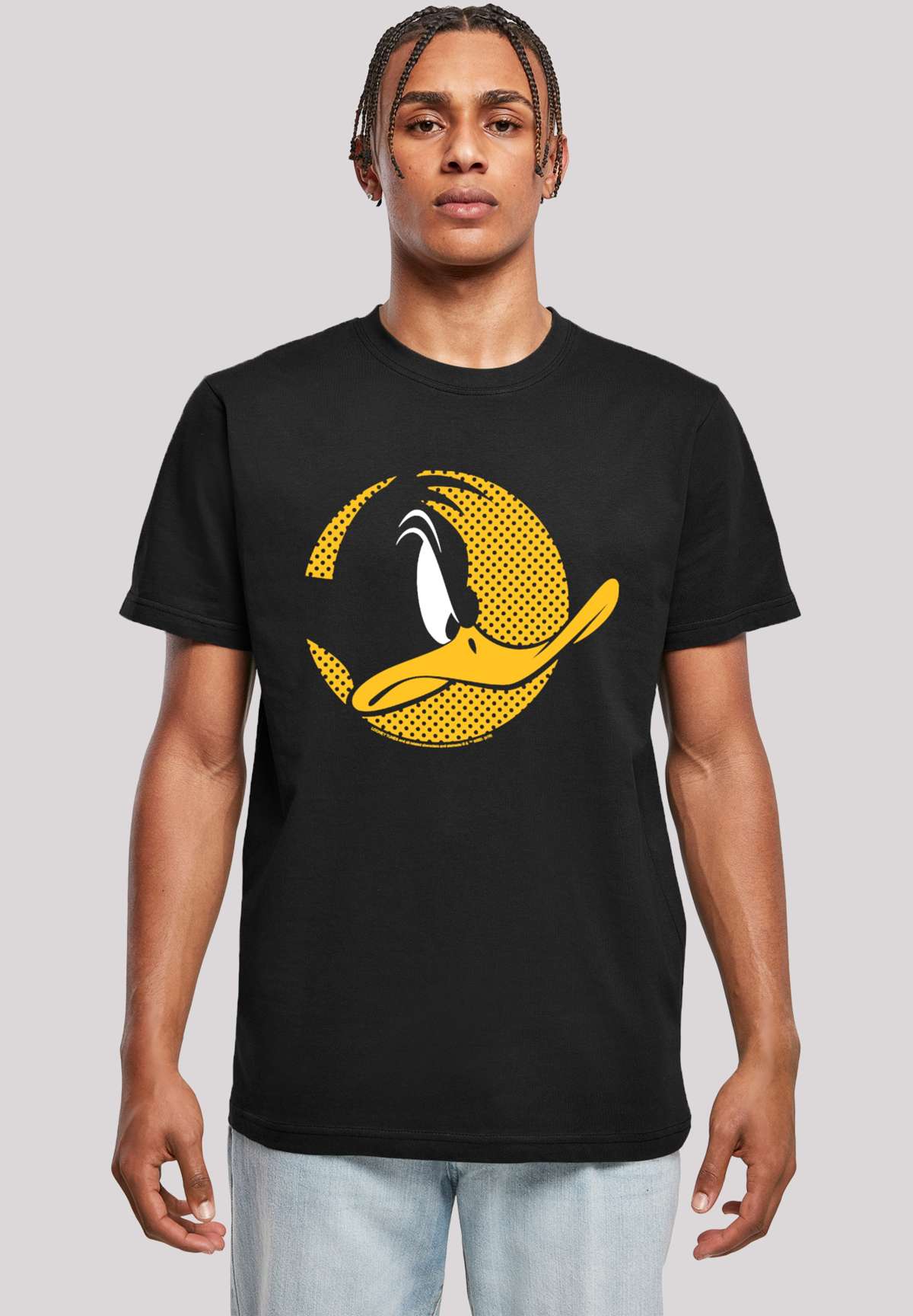 футболка»Looney Tunes Daffy Duck Dotted Cartoon Logo«