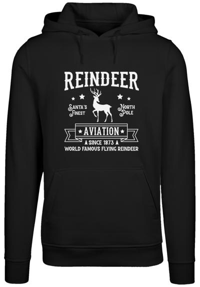 Толстовка с капюшоном Reindeer Aviation Retro Christmas Sign