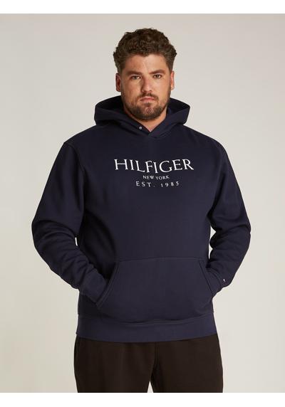 Худи больших размеров с вышивкой логотипа на рукаве. BT-BIG HILFIGER HOODY-B