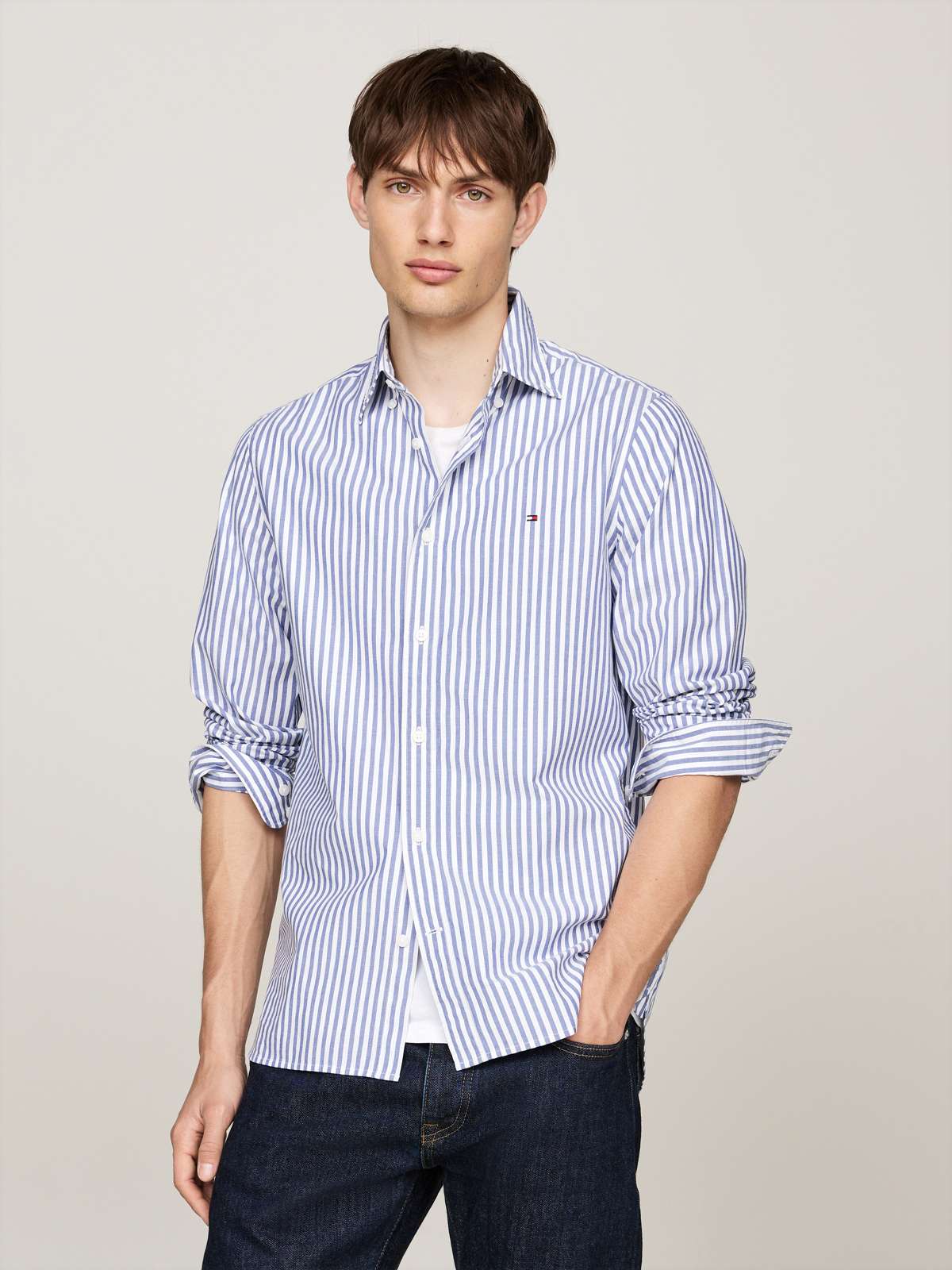 Деловая рубашка»CLASSIC POPLIN STRIPE SF SHIRT«