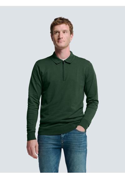 Свитер с круглым вырезом No Excess Polo-Pullover mit halbem Rei?verschluss