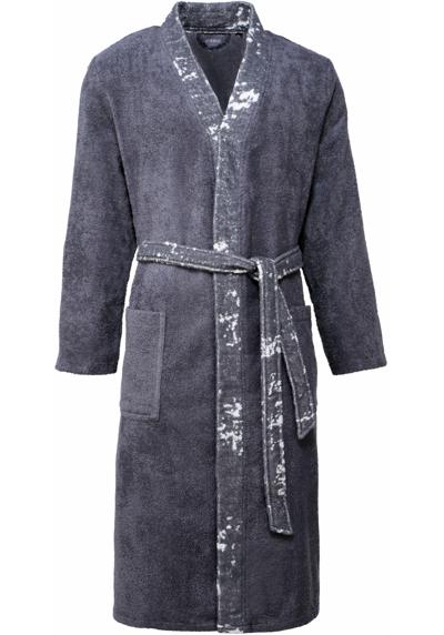Мужской халат (1 шт.) с контрастным воротником-кимоно и...