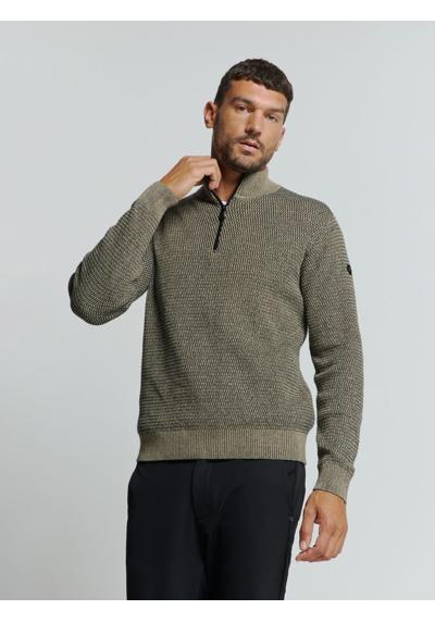 Свитер с высоким воротником»No Excess Halber Rei?verschluss Pullover Melange«