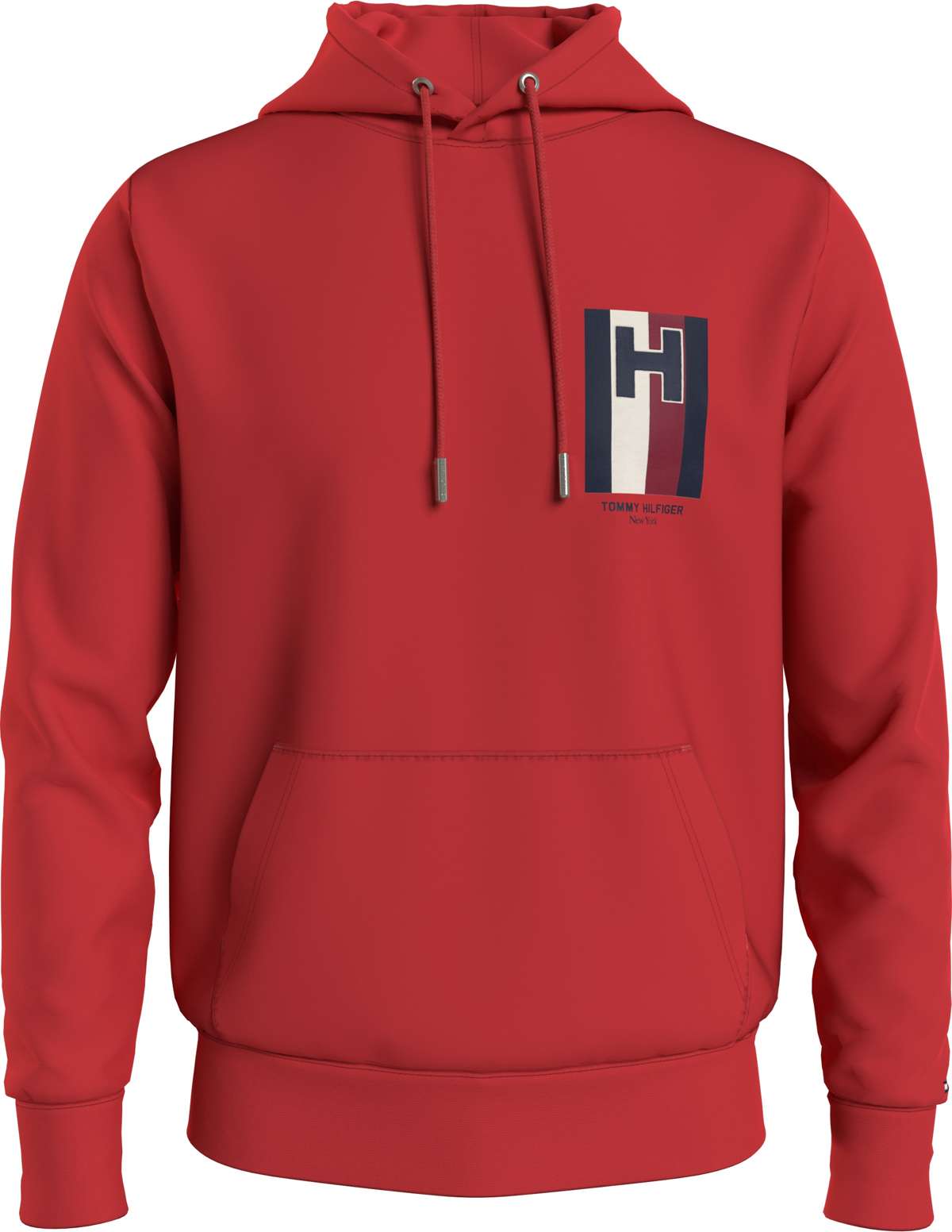 Худи с контрастным принтом на груди.»H EMBLEM HOODIE«