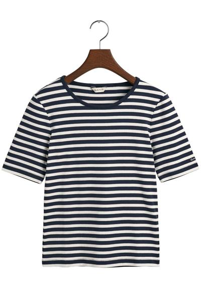 Футболка с тонкой надписью-логотипом на... SLIM STRIPED 1X1 RIBBED KA T-SHIRT