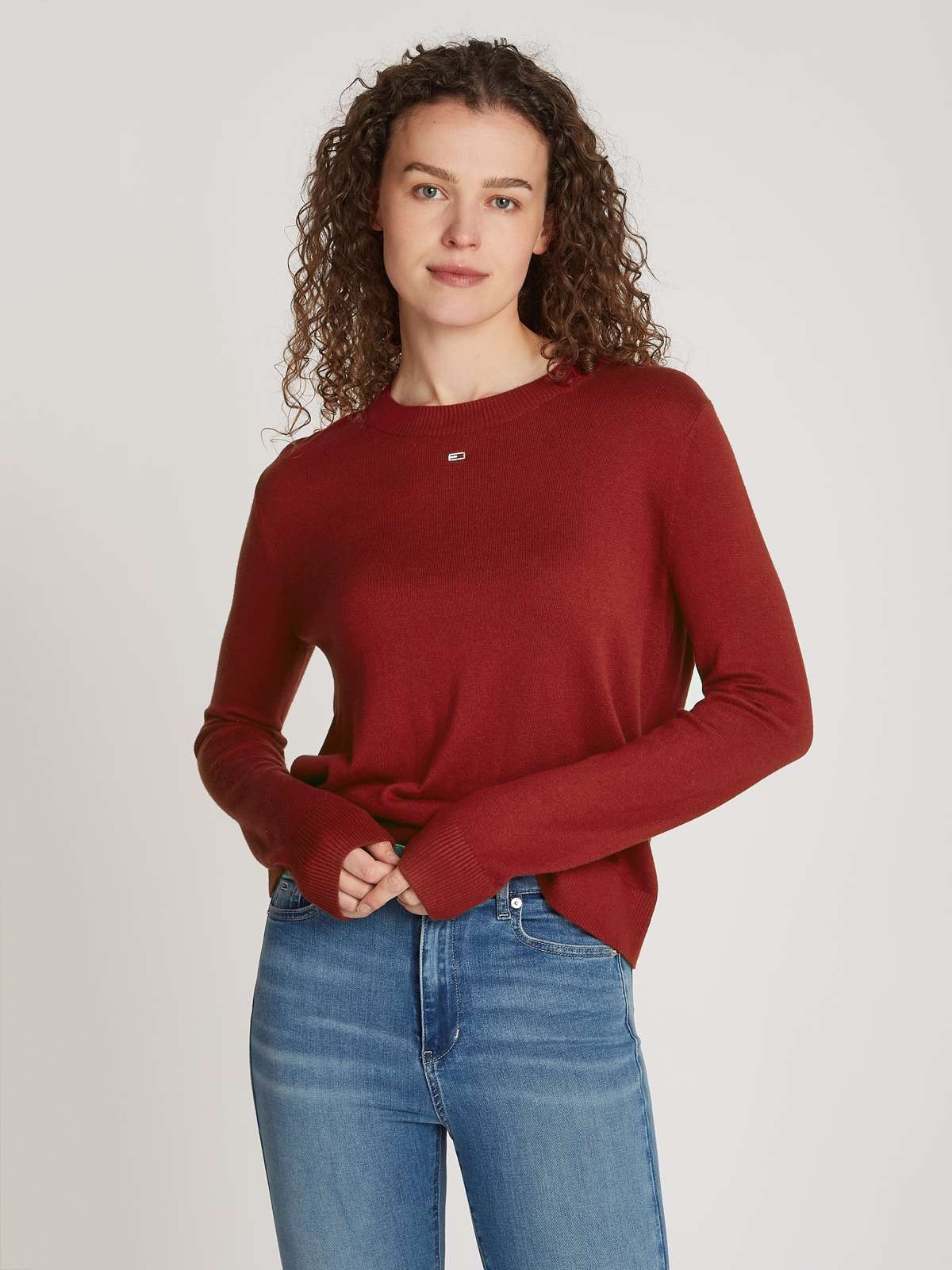 Вязаный свитер с вышивкой логотипа »TJW ESSENTIAL CREW NECK SWEATER«