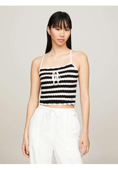 Верх спагетти TJW CROCHET STRIPE TOP