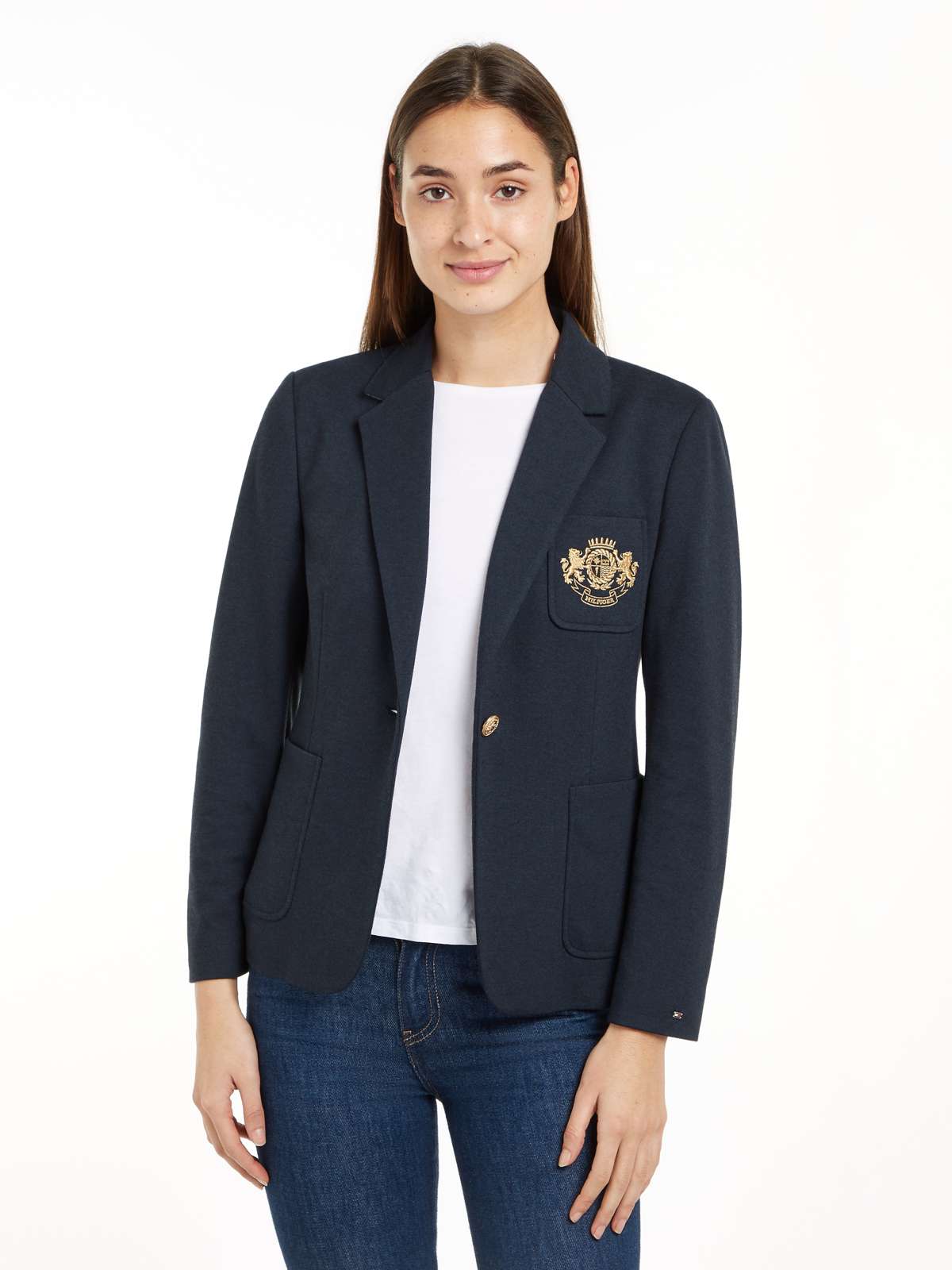 Короткий пиджак с вышивкой логотипа »HERITAGE CREST SLIM SB BLAZER«