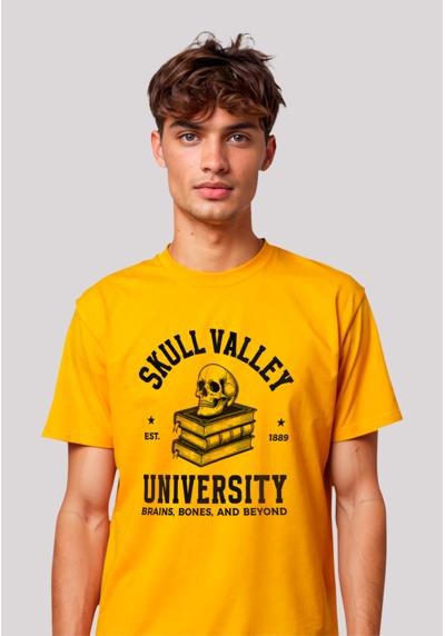 футболка»Halloween University skull valley«