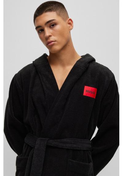 Халат с капюшоном и контрастным логотипом»Terry Gown Hooded«