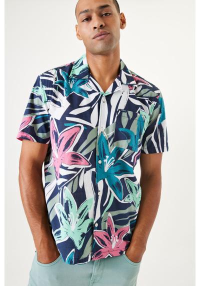 Рубашка с коротким рукавом в гавайском стиле