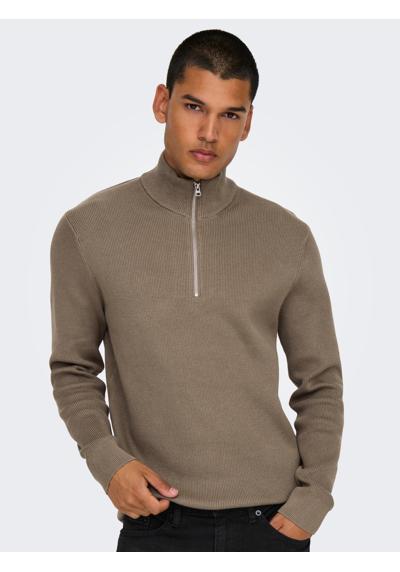 Вязаный свитер»ONSPHIL REG 12 STRUC HALF ZIP KNIT NOOS«