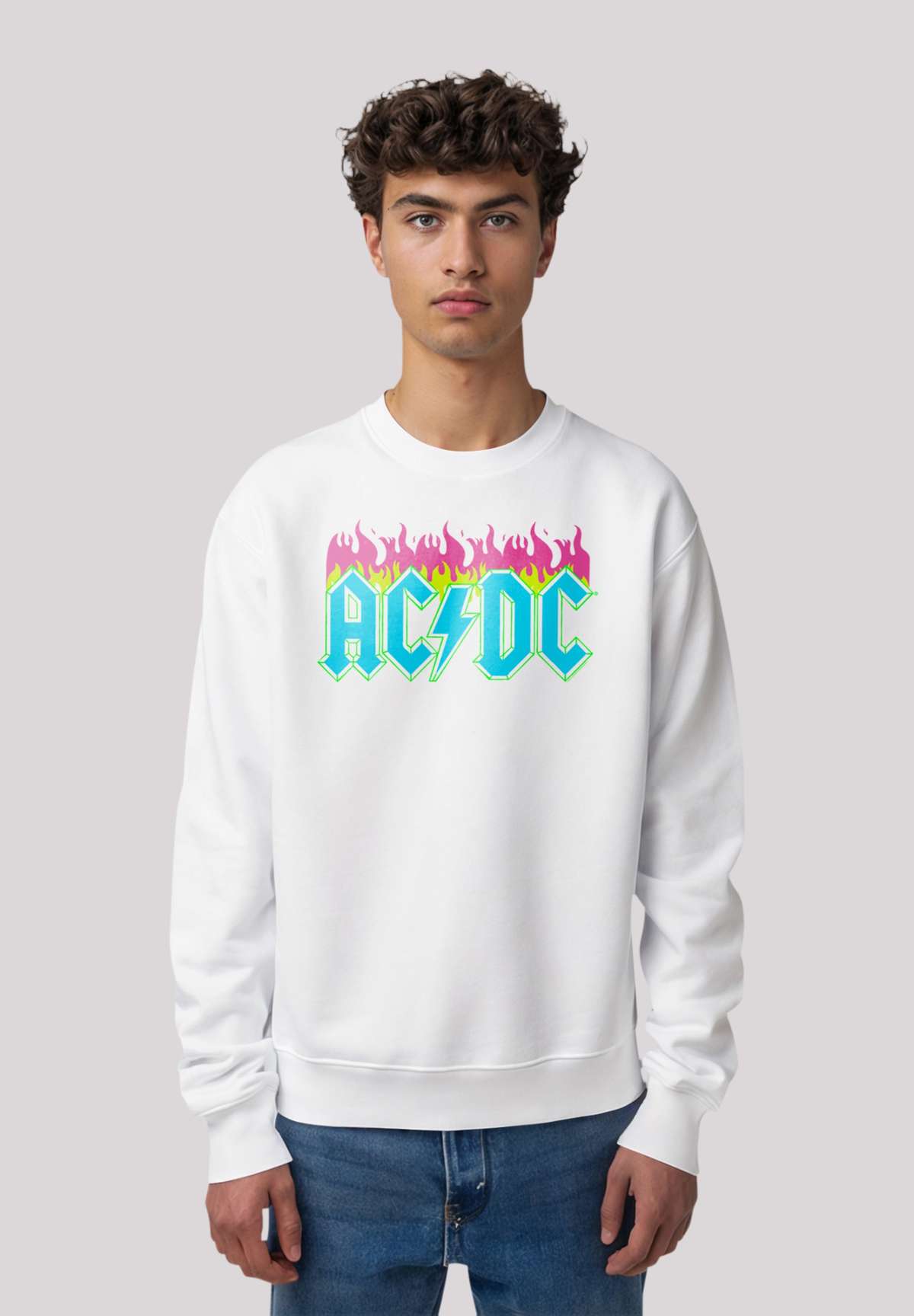 толстовка»ACDC Neon Flames«