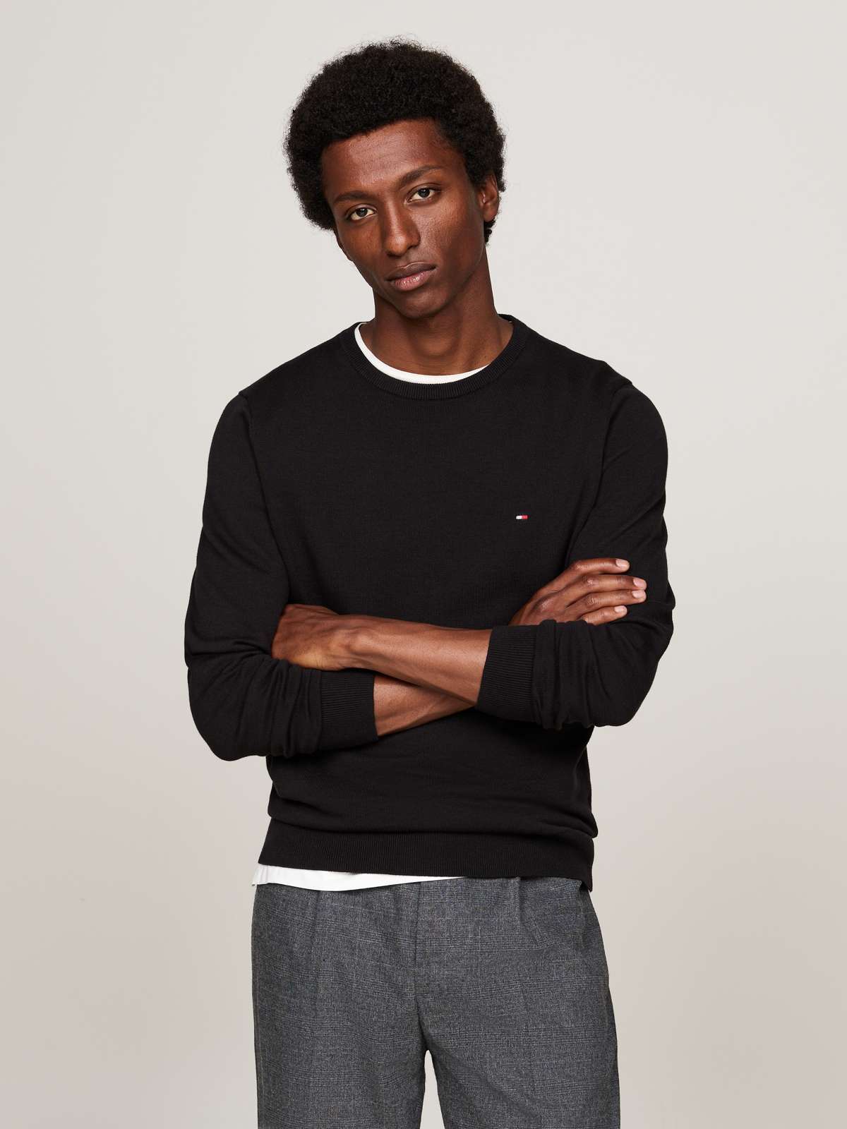 Свитер с круглым вырезом ESSENTIAL COTTON CREW NECK