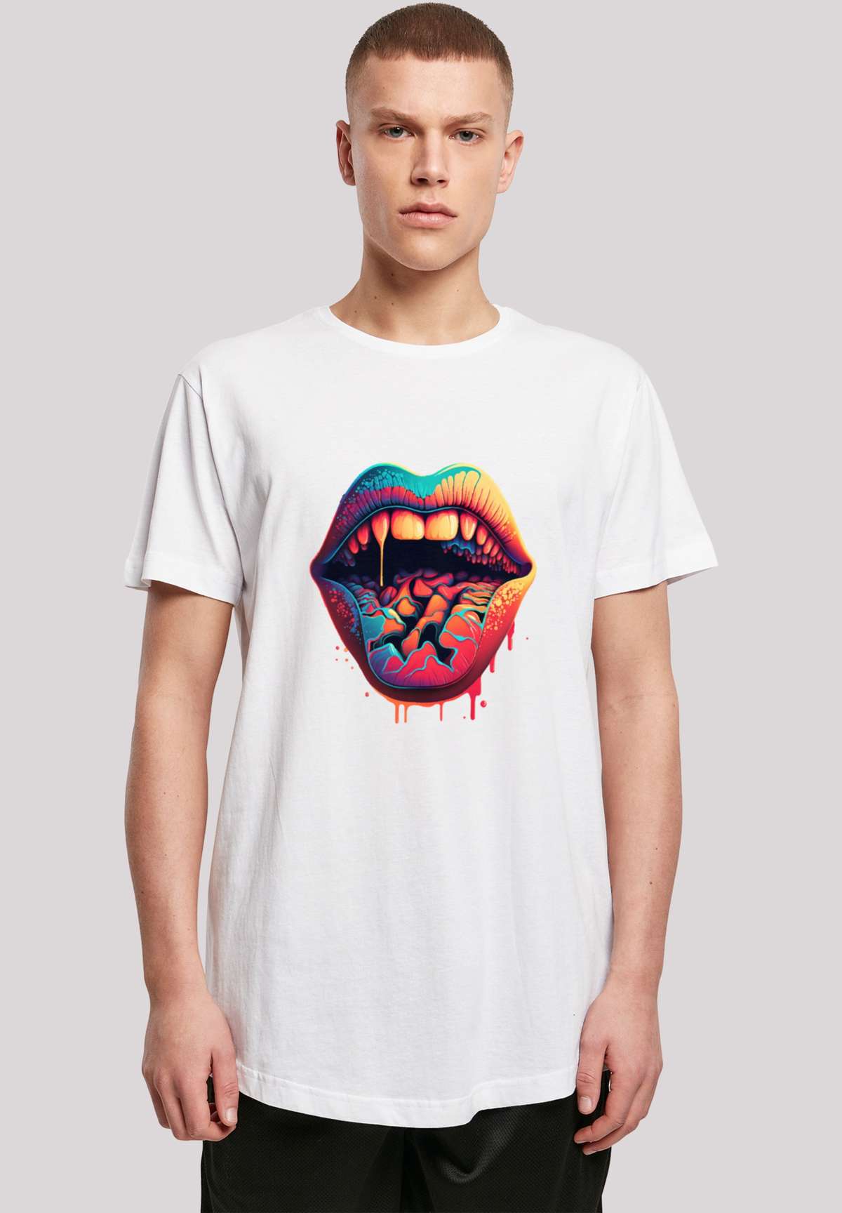 футболка»Drooling Lips LONG TEE«