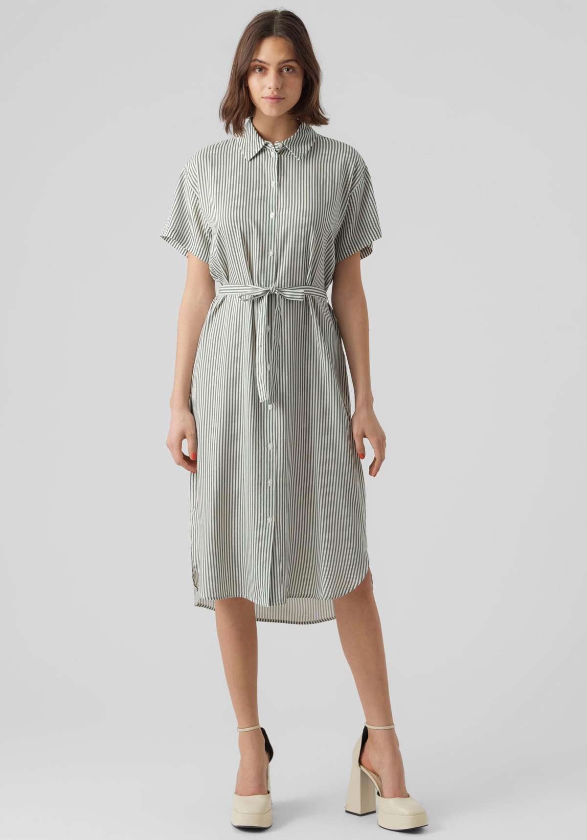 Платье-рубашка VMBUMPY SS CALF SHIRT DRESS NOOS