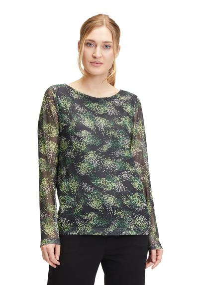 Рубашка с коротким рукавом Betty & Co Leicht transparentes Shirt mit U-Boot-Ausschnitt